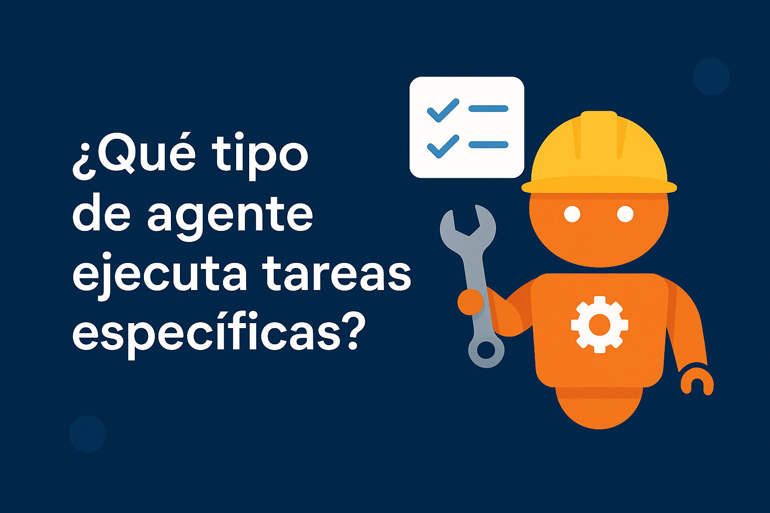 Agente trabajador en inteligencia artificial agéntica ejecutando tareas