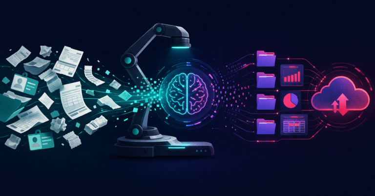 Agente de IA procesando documentos y facturas para una asesoría fiscal.